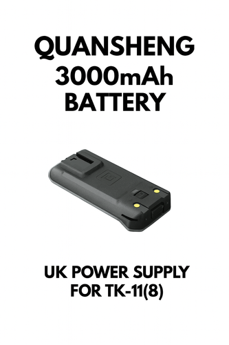 Radioworld UK image of QUANSHENG 3000mAh battery for TK‑11(8) handheld transceiver.