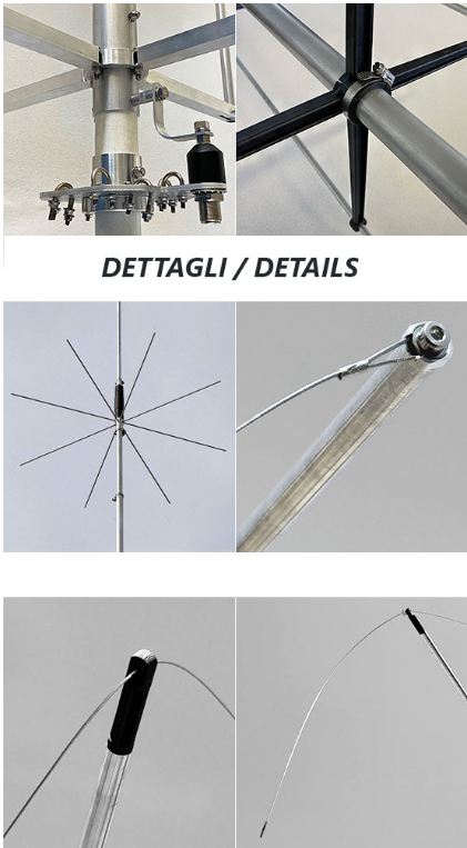 MV★特注！覆面ガラスマウントアンテナ V/UHF(144/430MHz)★ Grazioli MV7 Multiband Vertical Antenna | HF & 6m | Radioworld UK