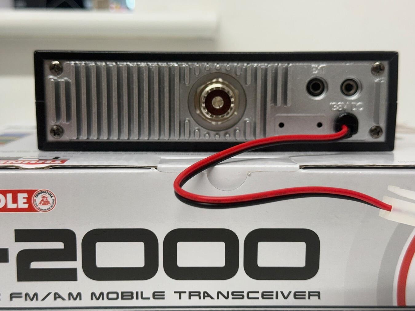 Thunderpole T‑2000 Used Mobile CB – Rear Panel and Connections
