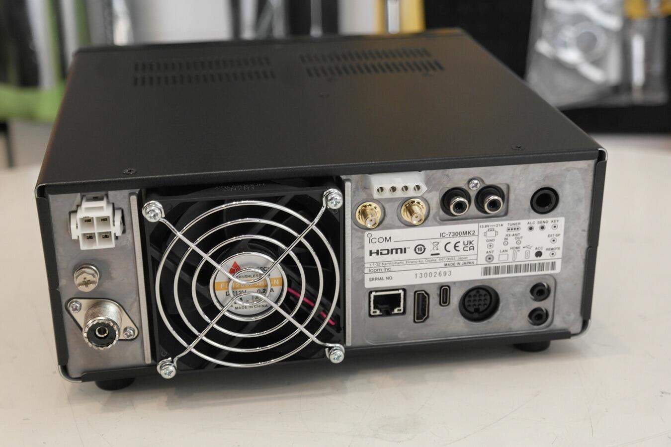 Icom IC-7300MK2 rear antenna USB and accessory connections