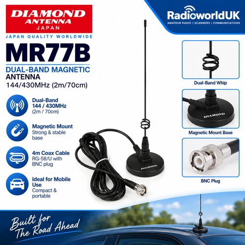 Diamond CR-8900 Quad Band Mobile Antenna – 29/50/144/430MHz