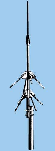Hy-gain v-4r  70cm vertical 5.2dbi gain n-type 4ft long - zepp antenna design.