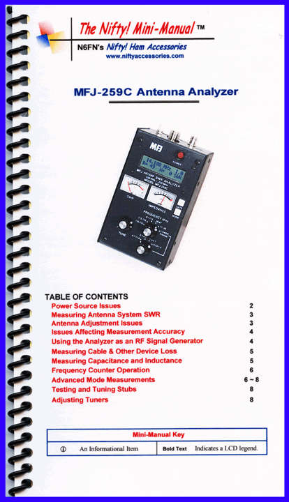 MFJ-259C Nifty Mini-Manual