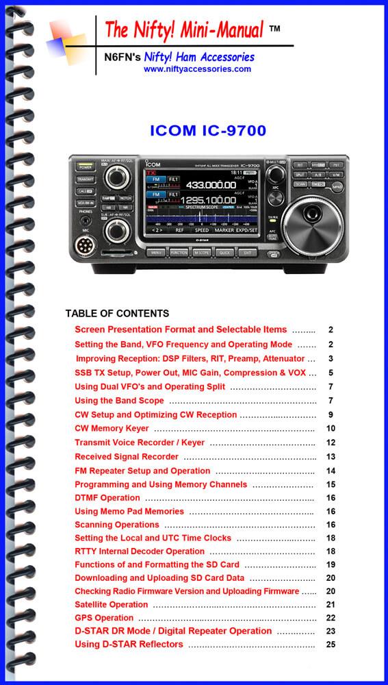 Icom IC-9700 Mini-Manual