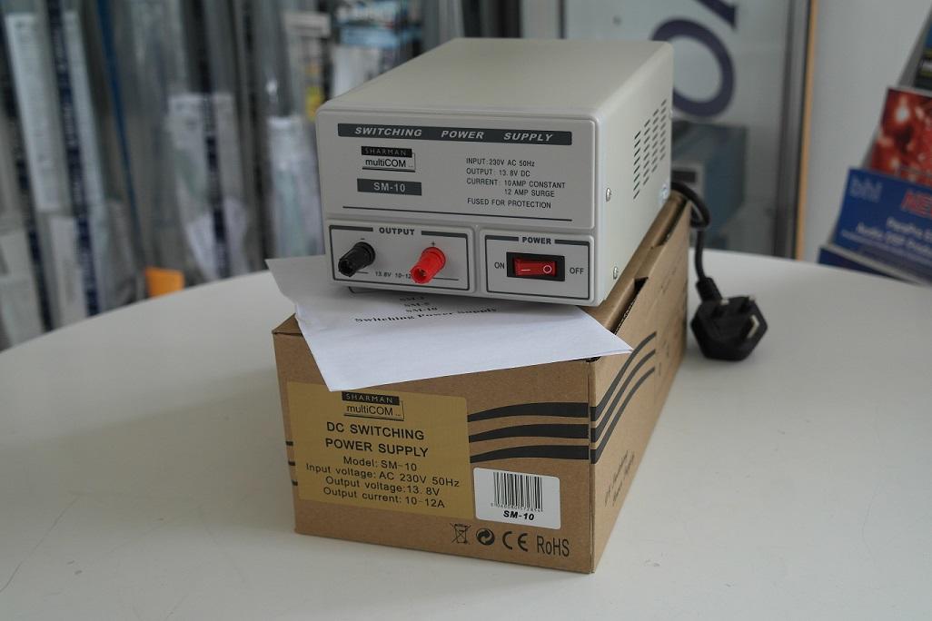 Second Hand Sharman SM10 10 Amp Light Weight Switch Mode Power Supply Radioworld UK 01922 414796