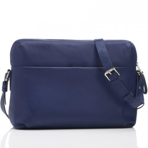 Marshall bergman 13" laptop bag adria blue leather