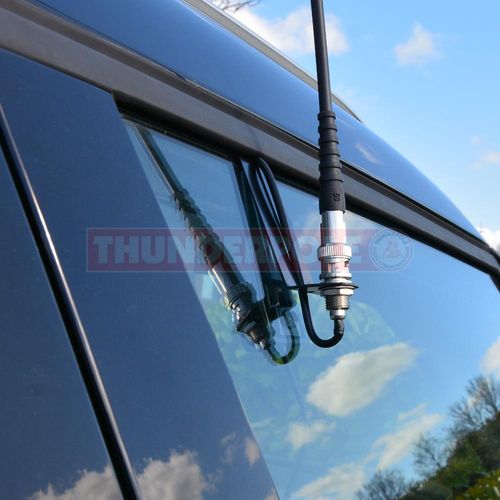 Window clip antenna mount bnc socket 2.4m of mini coax cable fitted bnc plug.