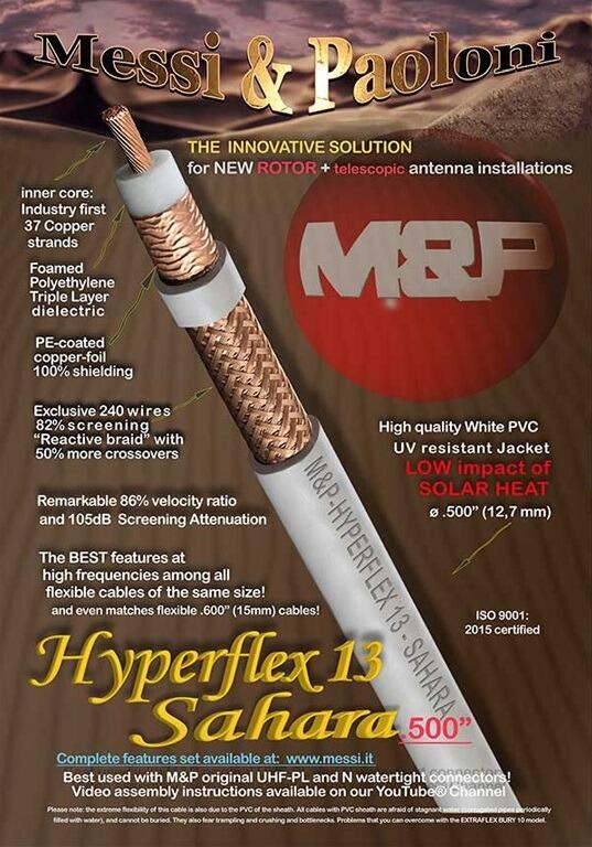 Messi And Paoloni HYPERFLEX 13 Sahara White Low Loss Coax Cable for hot ...