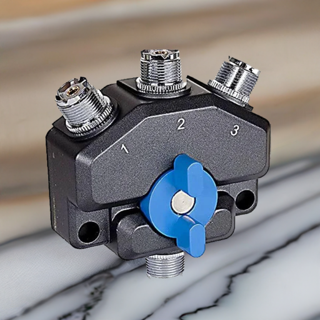 CX-SW3PL 3-way coax switch with SO-239 sockets is a high-quality coax switch