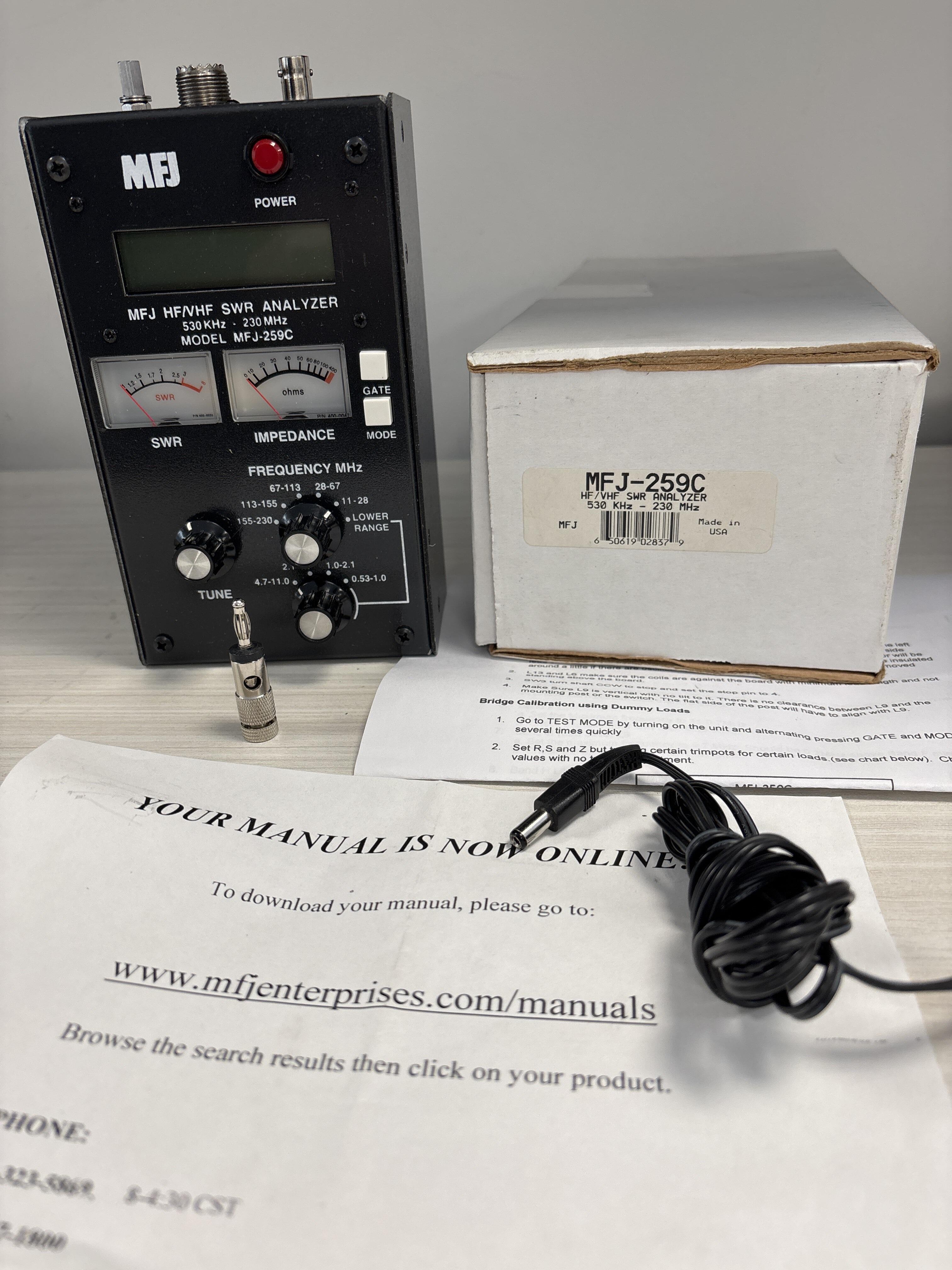 Second-Hand MFJ-259C Antenna Analyzer | 530 KHz–230 MHz HF/VHF
