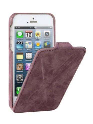 Decoded iphone 5 5s leather flip case cross design purple