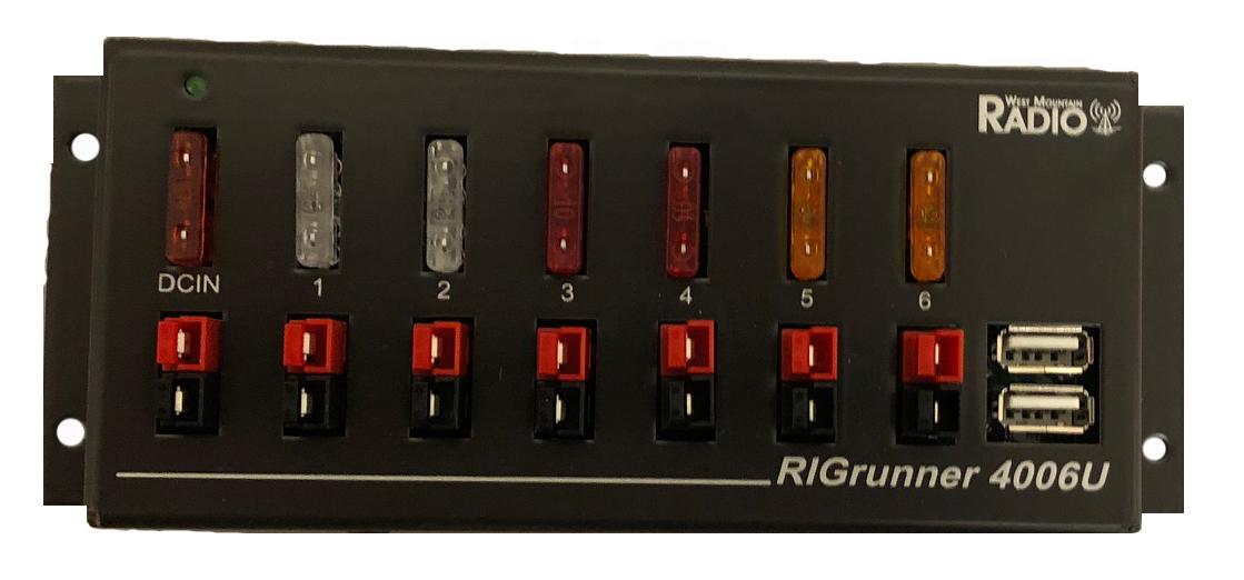 Rigrunner 4006u  40 amps 6 outlets and includes a dual usb socket 58320-1749
