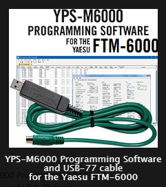Yps-m6000 programming software and usb-77 cable for the yaesu ftm-6000,
