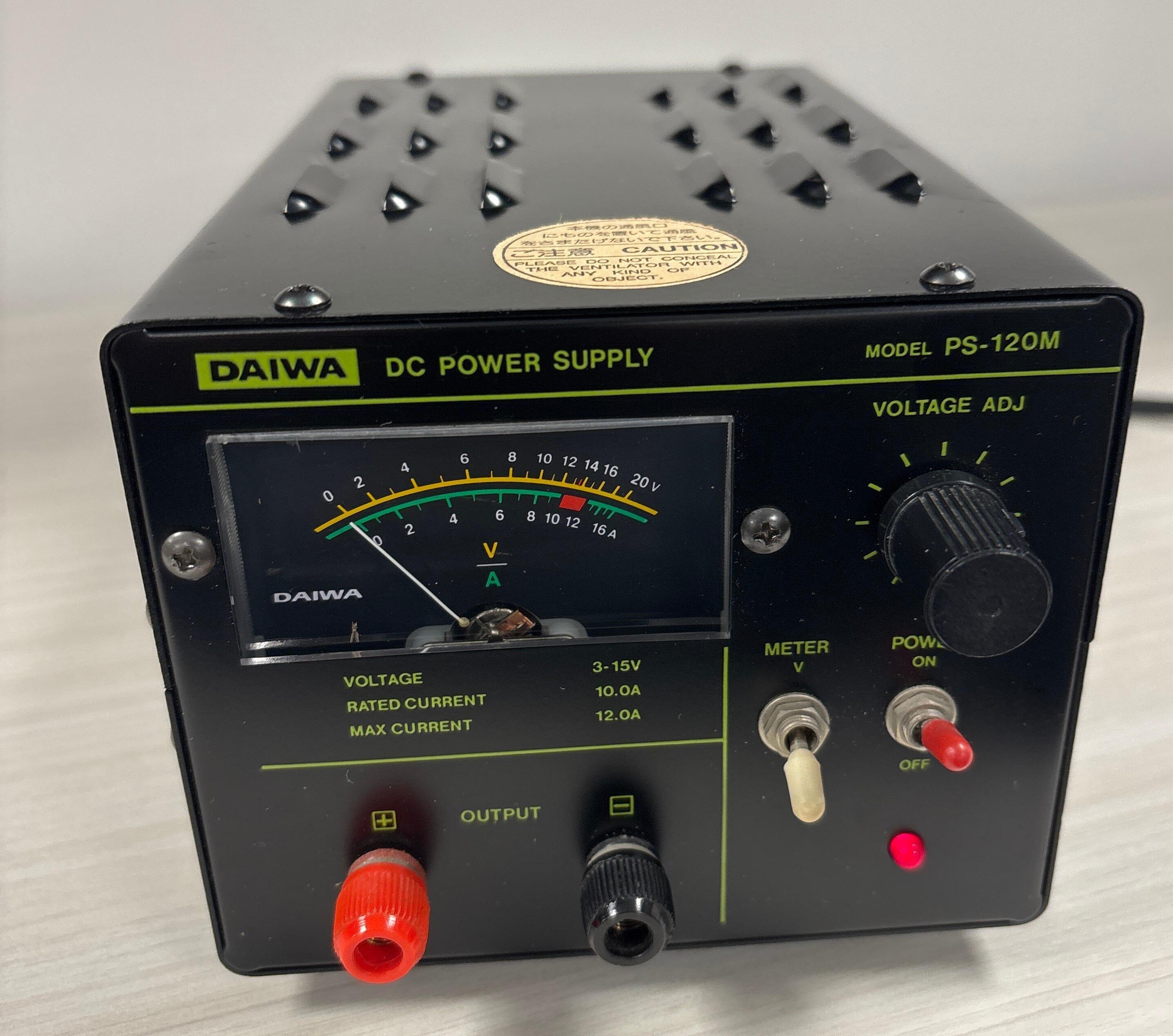 DAIWA DCパワーサプライ　ＰＳー１２０M （ジャンク品） Second Hand Daiwa PS-120MII is a reliable 10A power supply