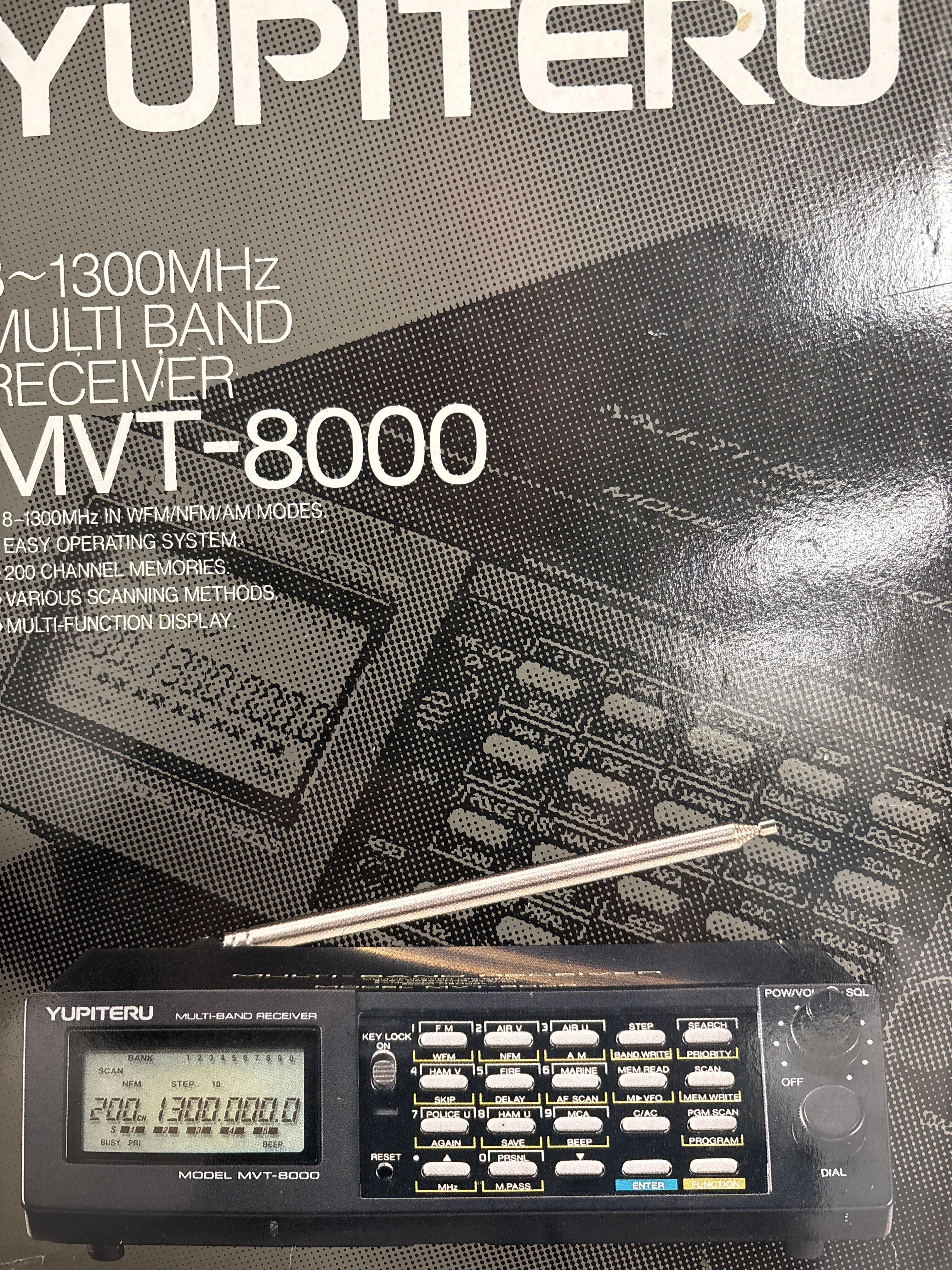 Second Hand MVT-8000 Scanner 8 - 1300 MHz WFM/NFM/AM Modes - Radioworld UK