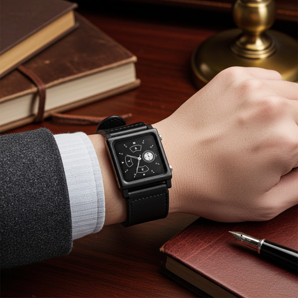 Lunatik watchband nano 6 chicago leather black - Radioworld UK