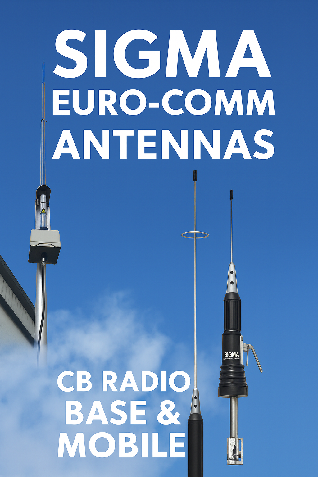 Antenne Radio Sigma Euro-Comm HF Mini Dipôle 40m 7.1 MHz - Pour Station De Base, Neuve