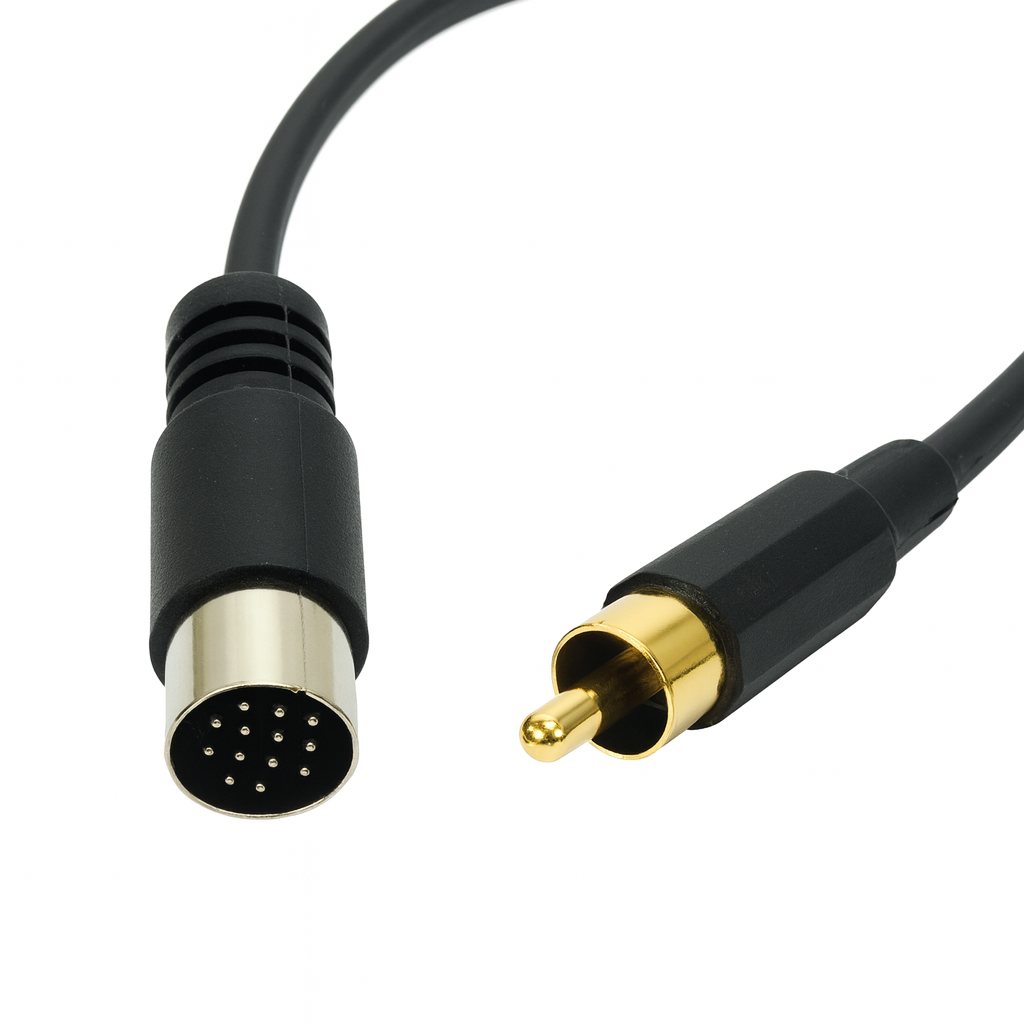 Phono to 13‑pin PTT cable – external trigger lead for Icom transceivers