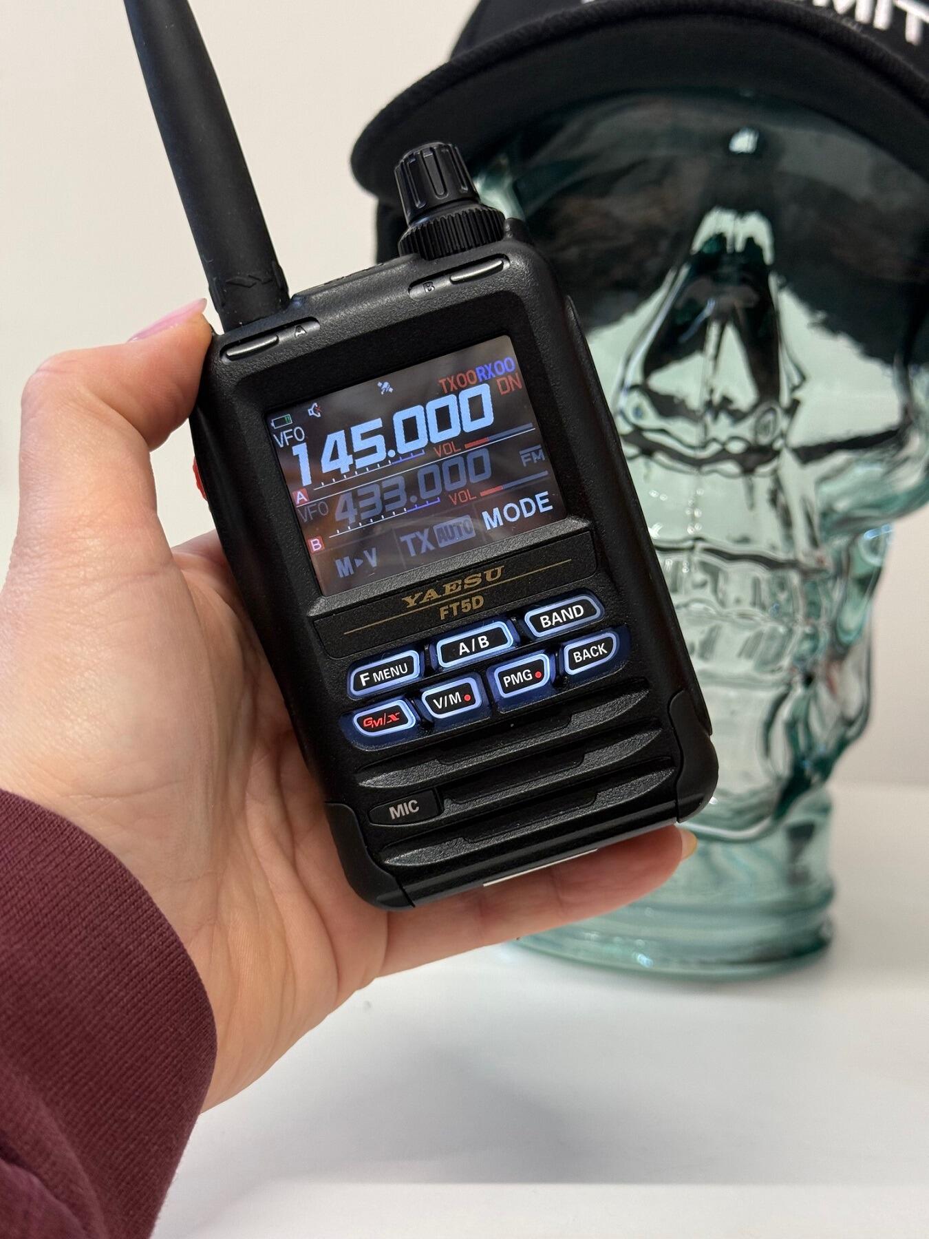 Second-hand Yaesu FT5D dual band VHF UHF Fusion handheld