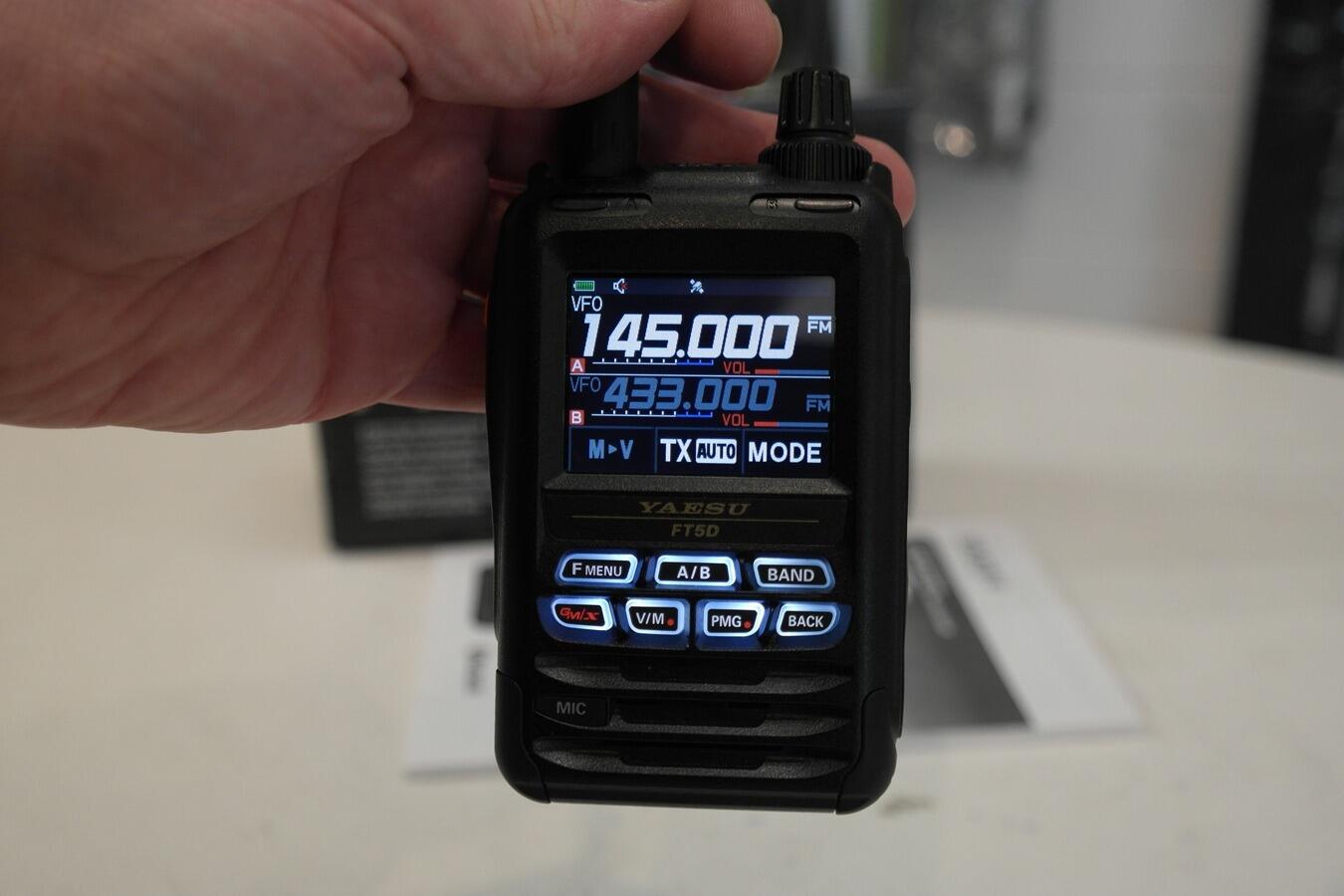 Second-hand Yaesu FT5D dual band VHF UHF Fusion handheld