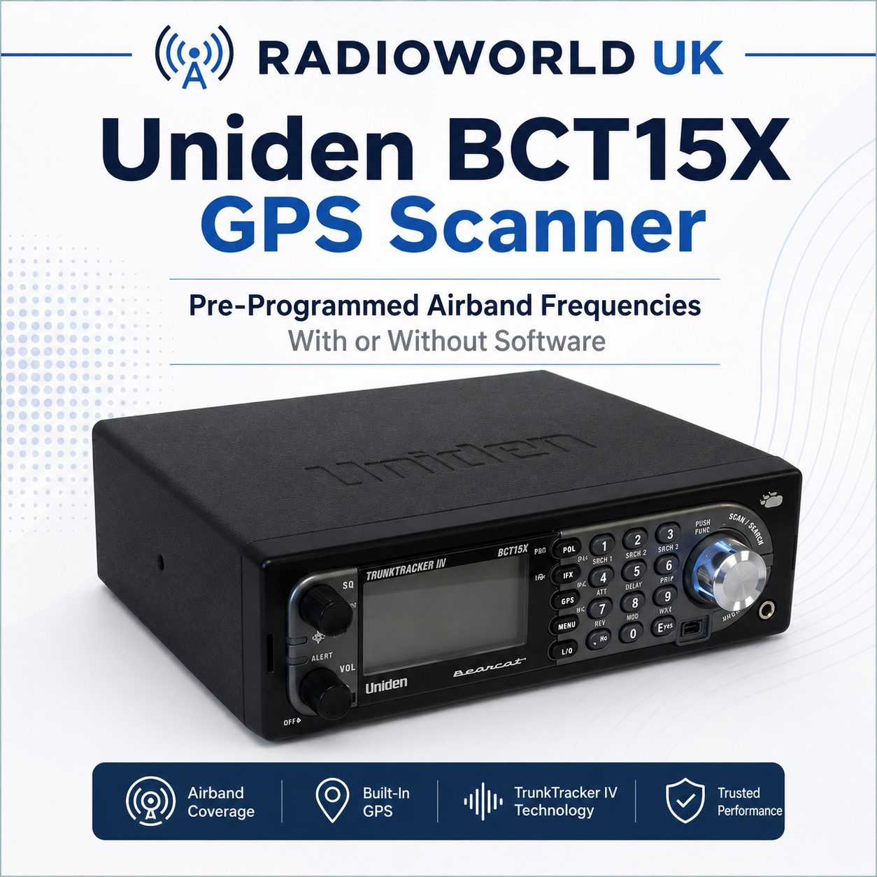 Uniden BCT-15X GPS Scanner Pre-Programmed UK Airband
