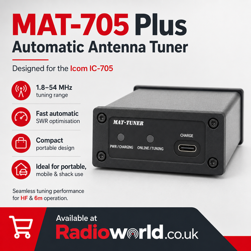 "Mat‑705 Plus automatic antenna tuner for Icom IC‑705 portable HF operation – Radioworld UK"