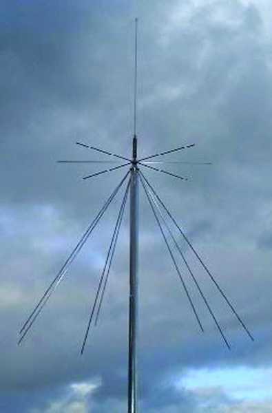 MFJ-1868 25-1300 MHz Discone Antenna w/ Coaxial Cable & Mounting