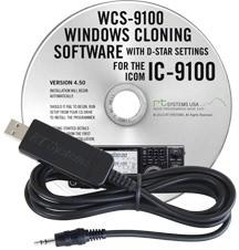WCS-9100 Programming Software and USB-RTS01 cable for the Icom I