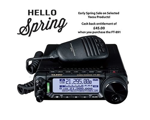 £45.00 Cash back when you purchase the Yaesu FT-891 Mode Mobile Transceiver!