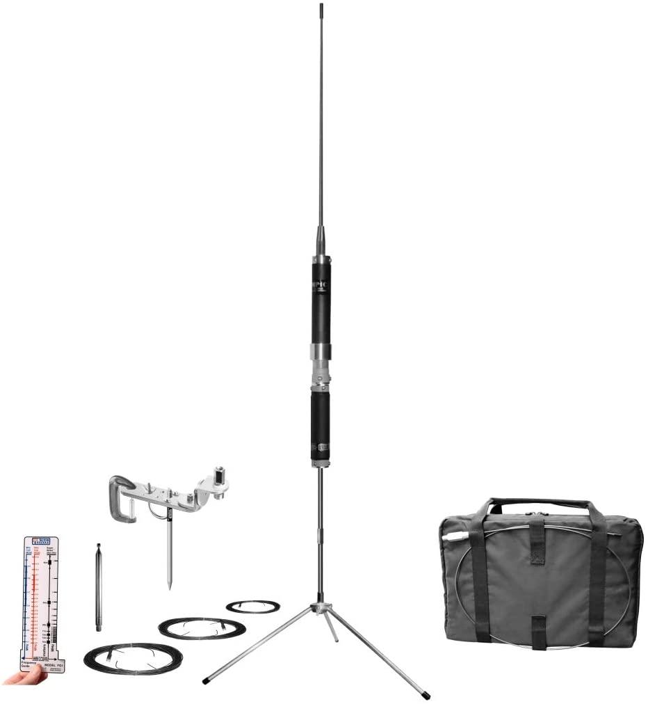 Super Antenna MP1DXTR80 HF SuperWhip Tripod All Band 80m MP1 Antenna with Clamp Mount and Go Bag