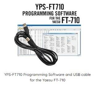 Programming software and usb cable for the yaesu ft-710.