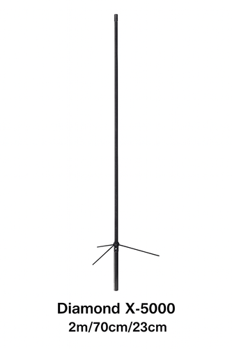 Diamond X-5000 Fixed Station Antenna – 2m/70cm/23cm, 100W, 1.8m, Fibreglass, Radials – Radioworld UK