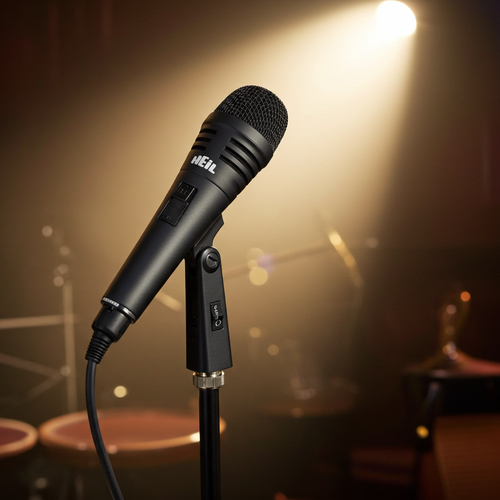 Heil PR‑35 dynamic cardioid microphone with integrated mute switch for broadcast and live sound.
