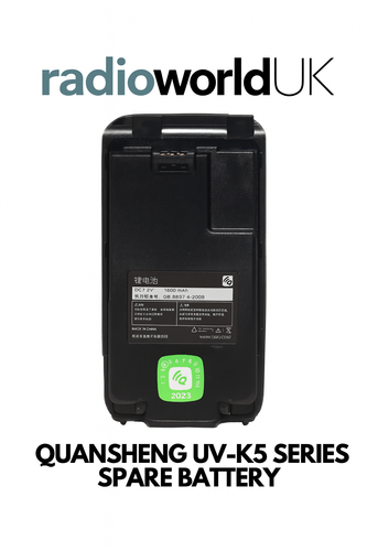 Radioworld UK image of Quansheng UV‑K5 Series Spare Battery with 7.2V 1600mAh rating