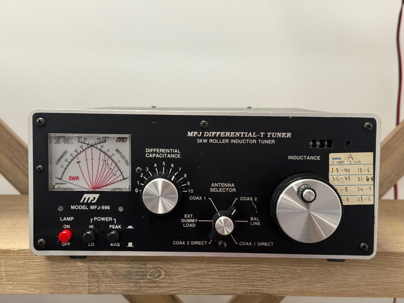 L MFJ MFJ-986 アンテナチューナー アマチュア無線 通電未確認 測定器 