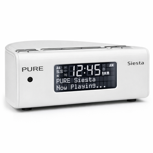 Pure SIESTA - White bedside alarm clock and radio