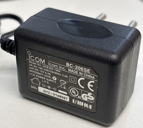 Icom BC‑206SE AC Adapter for BC‑146 / BC‑158 / BC‑192 Chargers