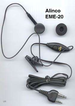 Alinco eme-20 tie pin microphone with earphone