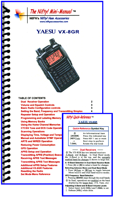 VX-8GR Nifty Mini Manual