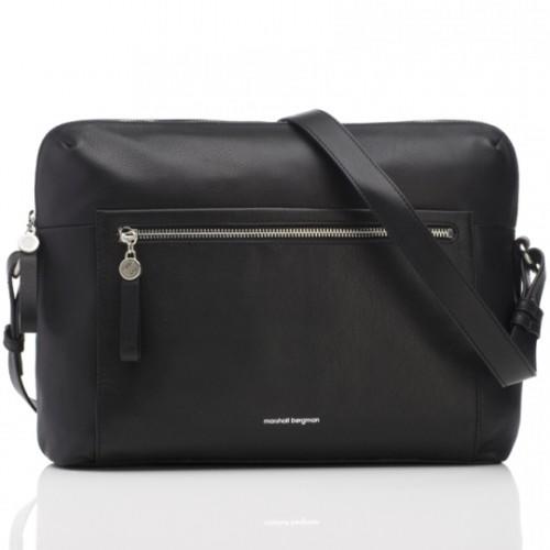 Marshall Bergman 13" Laptop Bag Adria Black Leather