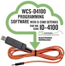WCS-D4100 Programming Software and USB-RTS05 data cable for the