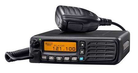Icom ic-a120e ground support airband vehicle airband transceiver.