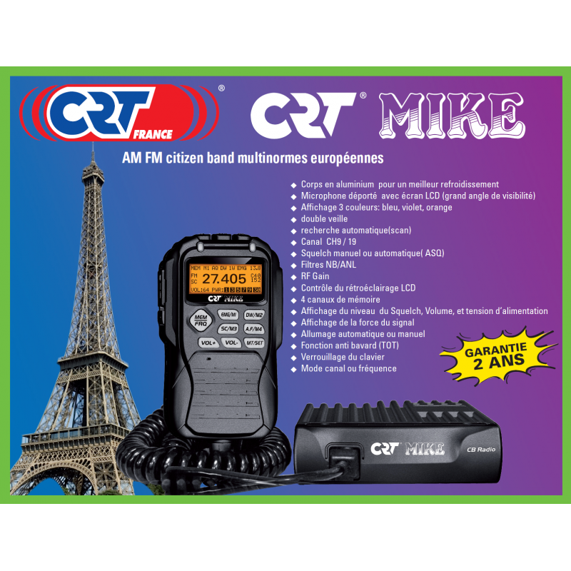 CRT Mike Multi-Standard AM & FM CB Radio with Mic s2