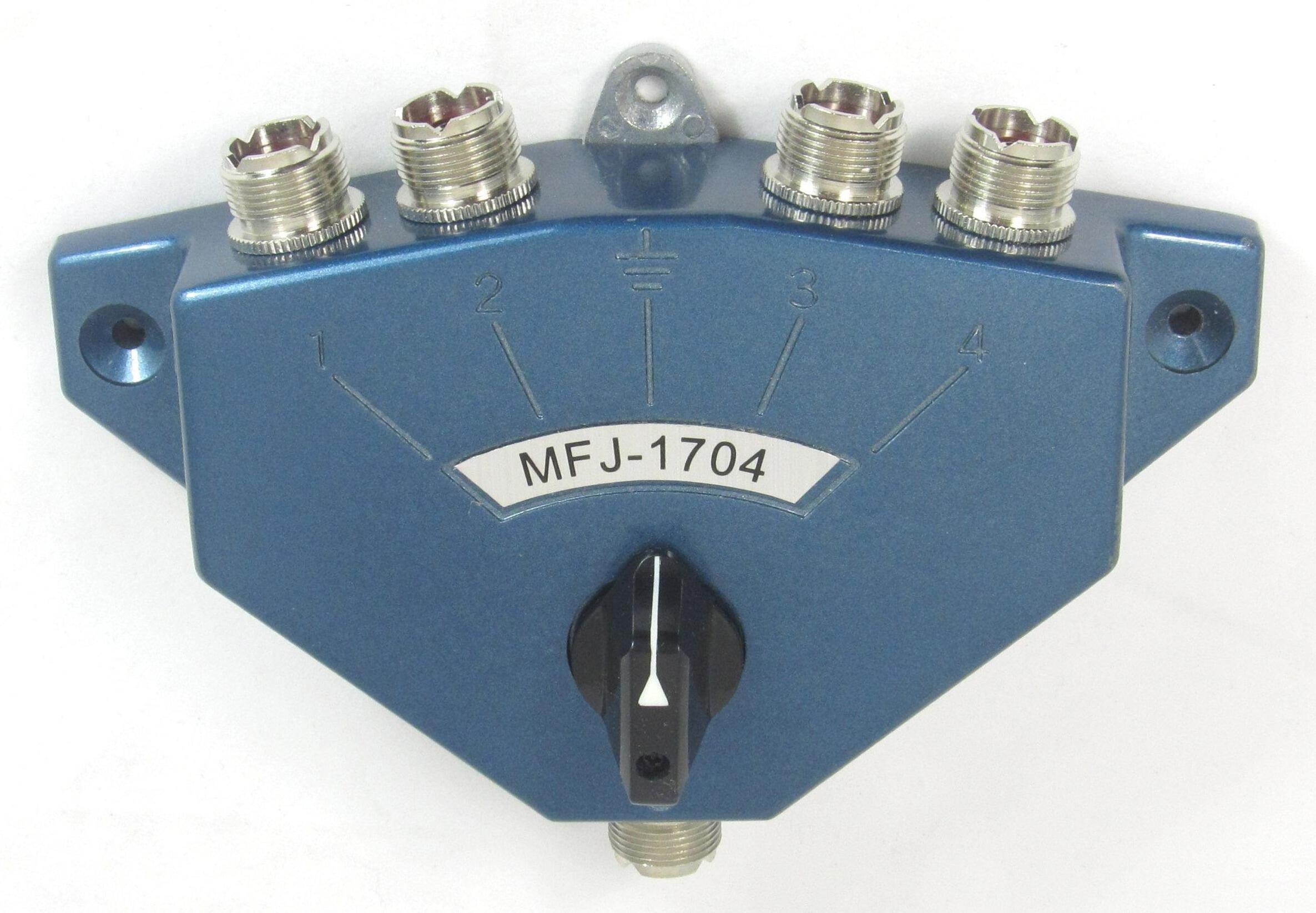 Mfj-1704 4-way coax switch features SO-239 connectors