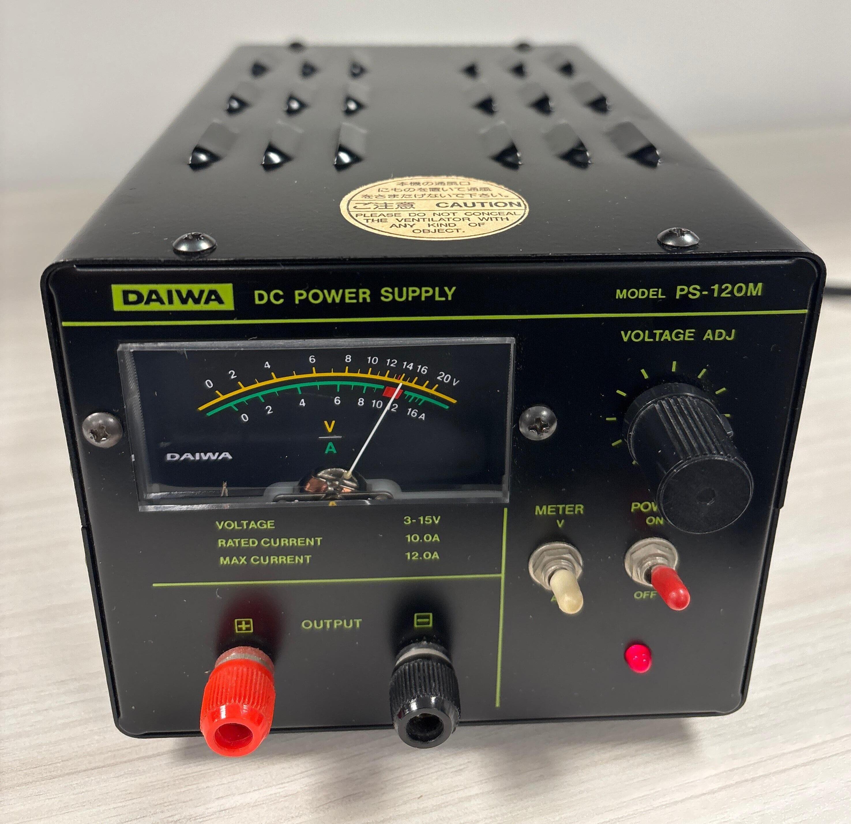 DAIWA DCパワーサプライ　ＰＳー１２０M （ジャンク品） Second Hand Daiwa PS-120MII is a reliable 10A power supply