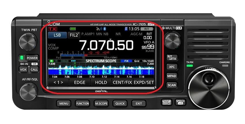 Icom Replacement LCD Screen for IC‑705 (M9‑2367TXW‑1)