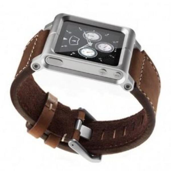 第6世代 Apple iPod nano レッド + LunaTik watch LUNATIK Wrist Strap Conversion Kit for iPod nano 6th LTRED-004