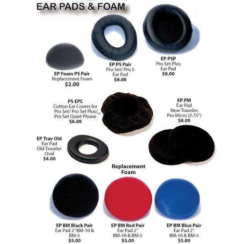 Heil ep-bm-black-pair heil replacement earpads for bm-10 bm-5 pair black,
