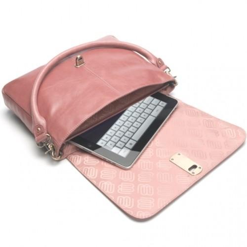 Marshall Bergman 11" MacBook/Tablet Bag Phoenix Dusty Rose Leath