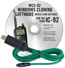 WCS-92 Programming Software and USB-92 cable for the Icom IC-92